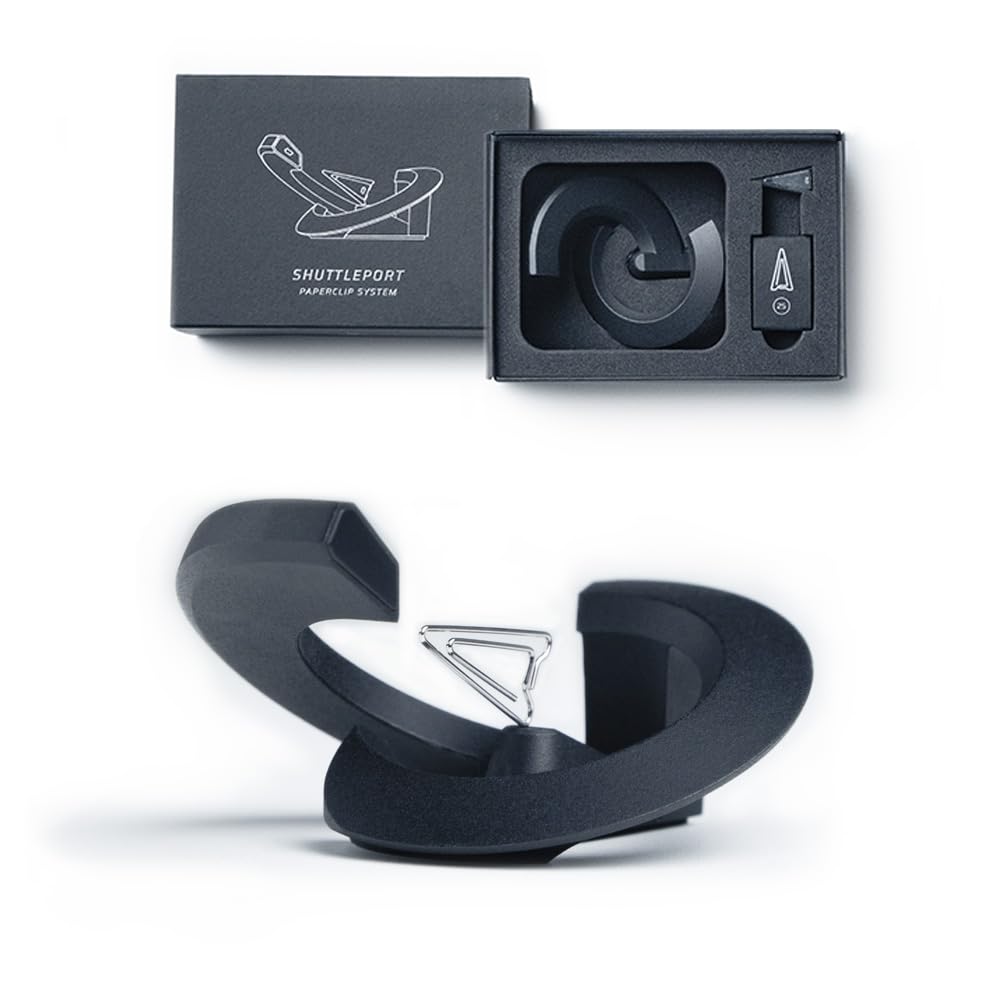 novium Shuttleport, Space-themed Magnetic Clip Holder, A clip holder that Makes Clip Hover, Unique Office Desk Decor for Space Lovers (Standard