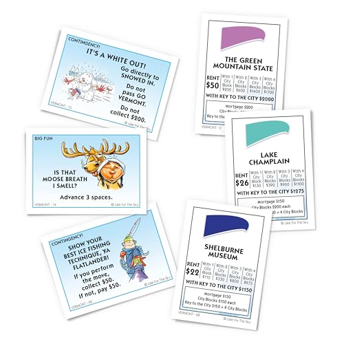 Late for The Sky Vermont-Opoly Juego de Mesa Familiar miniatura 3