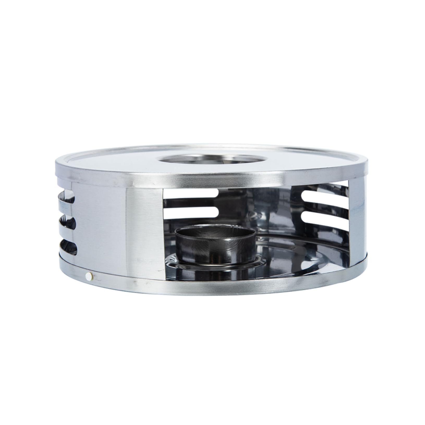 Healifty Japanese Style Hollow Teapot Warmer Stainless Steel Heating Base for Home Office Elegant Design for Heat Dissipation Portable Tea Heater