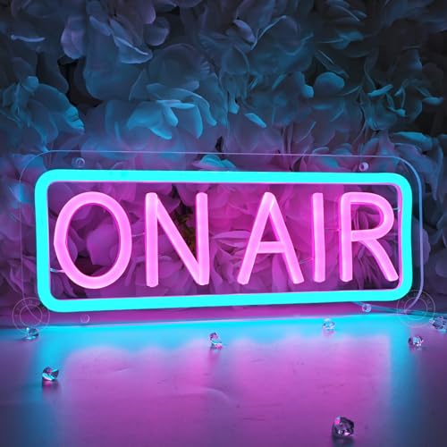 Image of SYLHOME On Air Led Neon Light Sign Home Bedroom Man Cave Game Room Bar Pub Studio Club Wall Sign Decor Birthday Christmas Party Decoration 11.81 inch X 4.72 inch USB
