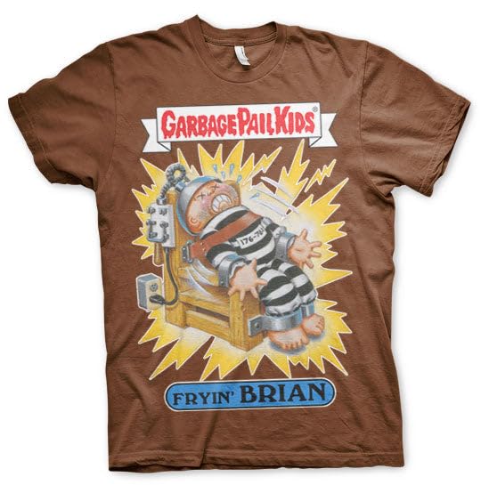 T-shirt homme Garbage Pail Kids Fryin' Brian marron taille L vêtement vintage