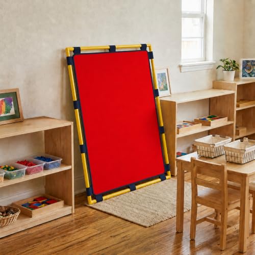 Children's Factory Room Divider 59.5" x 47.5", Red, Big Screen