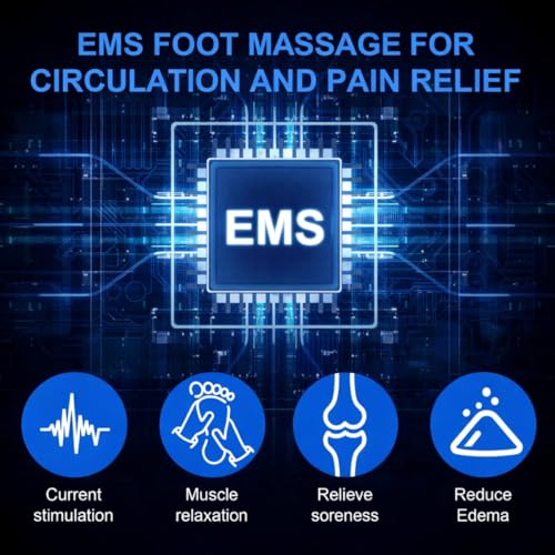 Image of EMS Foot Massager Slipper with Remote Control, Portable Electric Foot Massager for Pain and Blood Circulation,swelling,fatigue,Diabetic foot discomfort,7 Massage Modes & 15 Intensity Levels