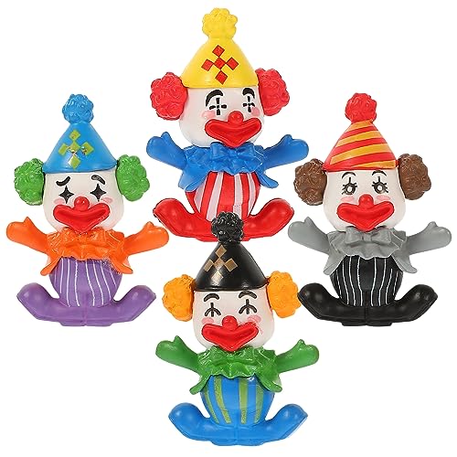 Payasos, Toy LOGOFUN - Juego de 8 cifras de payaso, mini payaso, de resina, estatua de payaso, para decoración de Halloween, carnaval, fiesta, estilo mixto