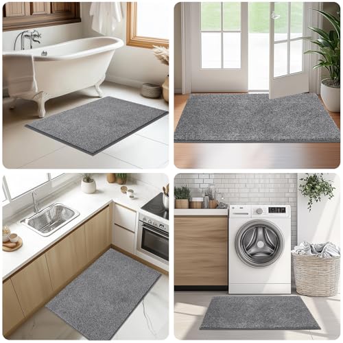 Image of Washable Kitchen Rug 32 inch x 72 inch Rectangular, Non Slip Absorbent Indoor Entryway Runner Rug for Floor, Laundry, Bathroom, Bedroom (Roll Packing)