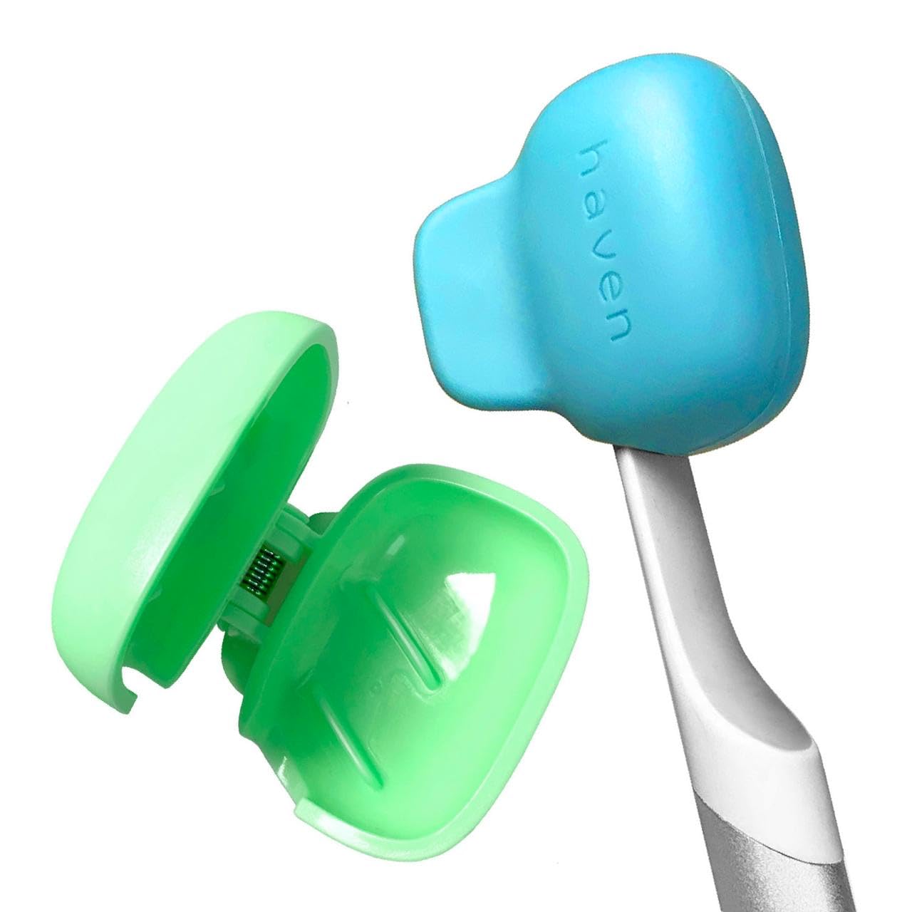 Haven Funda para cepillo de dientes, compatible con cepillos de dientes electrónicos y manuales, soporte para cepillo de dientes para viajes, juego de dos protectores de tapa de cepillo de dientes