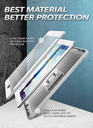 Image of SUPCASE Designed for iPad 10.2 2019 Case, [Unicorn Beetle Pro Series] with Built-in Screen Protector and Dual Layer Full Body Rugged Protective Case for iPad 7th Generation (White)