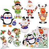 Christmas Refrigerator Magnet Appliance Decorations - Magnetic Fridge Santa Snowman Reindeer Winter Cutouts Holiday Décor for Kitchen Whiteboards Garage Door File Cabinets Metal Doors Lockers