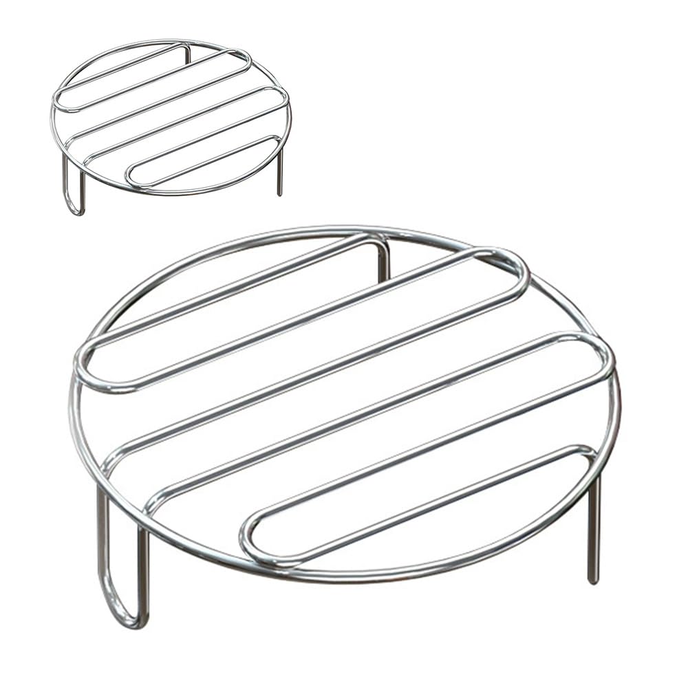 Grille de Refroidissement en Acier Inoxydable Rond 2 Pièces pour Cuisson et Rôtissage