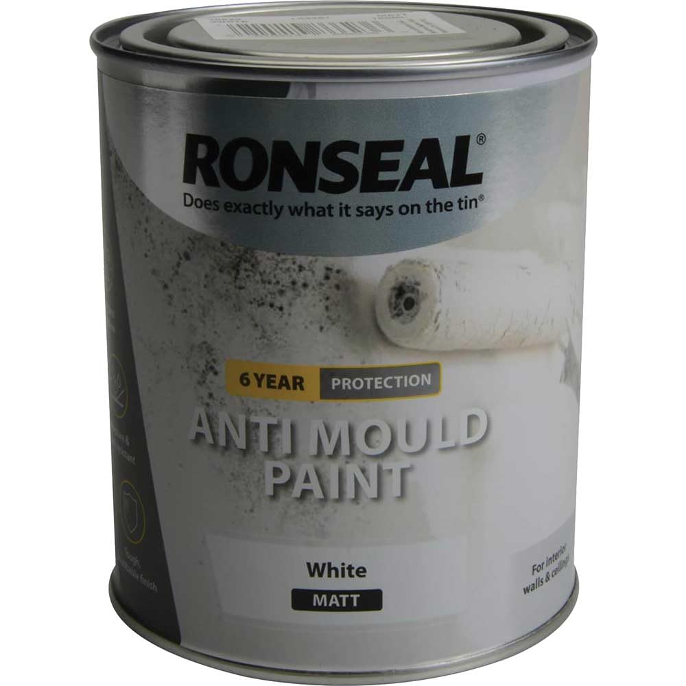 Ronseal AMPWM750 Anti Mould Paint White Matt 750ml