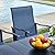VICLLAX 7 Pieces Outdoor Dining Set, Patio Furniture Set of 6 Patio Swivel Dining Chairs and Rectangular Patio Table with Storage Shelf, Navy Blue Chairs & Black Tabletop