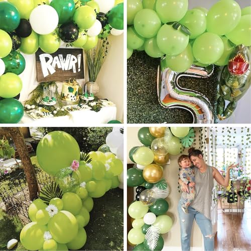 Image of PartyWoo Lime Green Balloons 100pcs 12 Inch Light Green Latex Helium Balloons for Graduation Wedding Baby Shower Anniversary Birthday Dinosaur Jungle Golf Football Theme Party Decorations Green-Y6