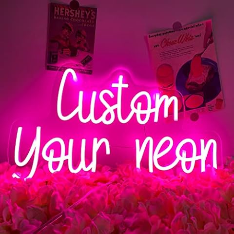 Neon Signs Custom,led Custom Signs for Home Decor,Custom Light up Sign,Birthday,Wedding,Business neon Sign for Reception,Personalized Sign(1 line,72",26 letters max) Cover