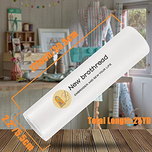 Image of New brothread 12 inch x 25 Yd Roll Water Soluble Embroidery Topping Film