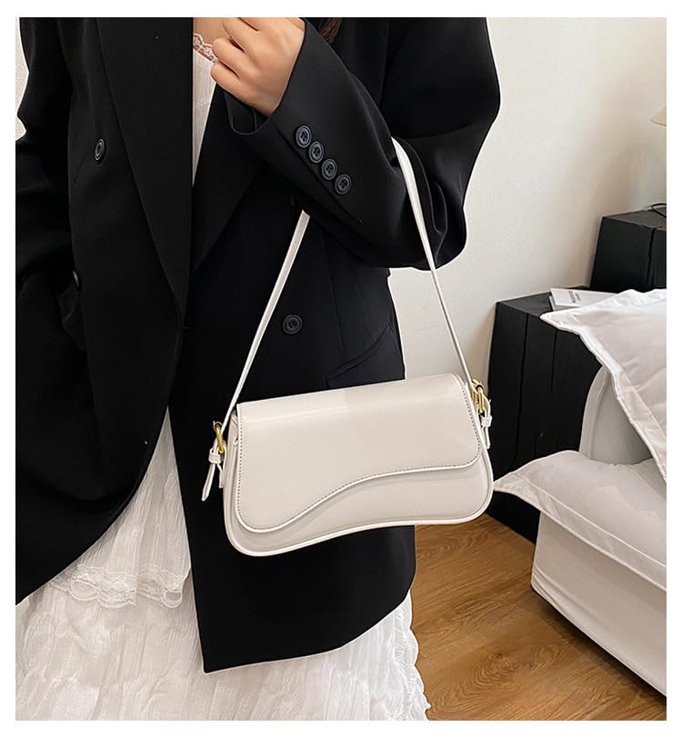 Image of Shoulder Bags for Women Y2K Purse Trendy Cherry Hobo Handbags Vegan Leather Clutch Saddle Bag with 2 Removable Strap