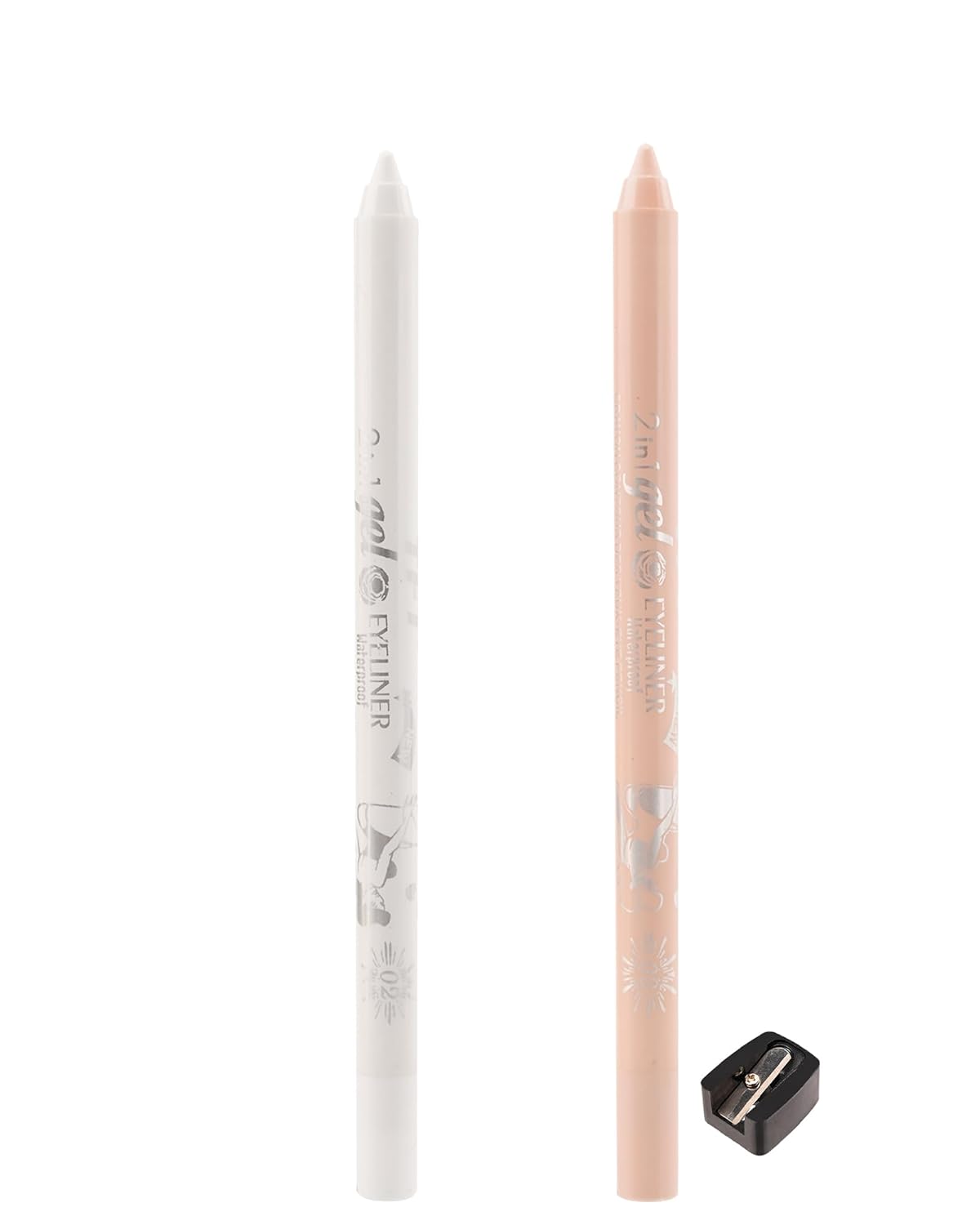 White Nude Waterline Eyeliner Gel Pencil, Long Stay Eyeliner Waterline Waterproof Smudge-Proof, Safe for Sensitive Eyes, Eye Liner Brightener Pen with Sharpener, Soft Cream Rich Color Eye Makeup Pen White Nude Waterline Eyeliner Gel Pencil, Long Stay Eyeliner Waterline Waterproof Smudge-Proof, Safe for Sensitive Eyes, Eye Liner Brightener Pen with Sharpener, Soft Cream Rich Color Eye Makeup Pen