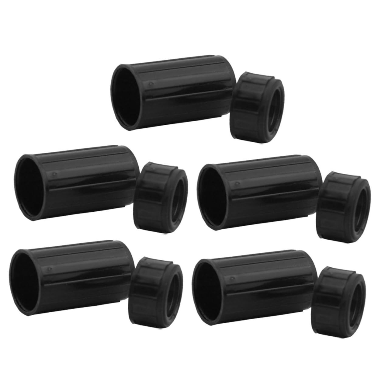 GALPADA 5 Set Flute Interface Protective Sheaths Durable Black Flute Accessories for Optimal Protection Collision and Abrasion Resistant Design