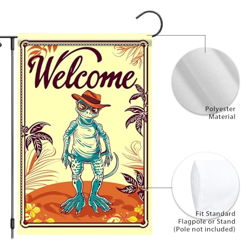Image of Nuxovilar Frog Garden Flag 12 inchx18 inch Polyester