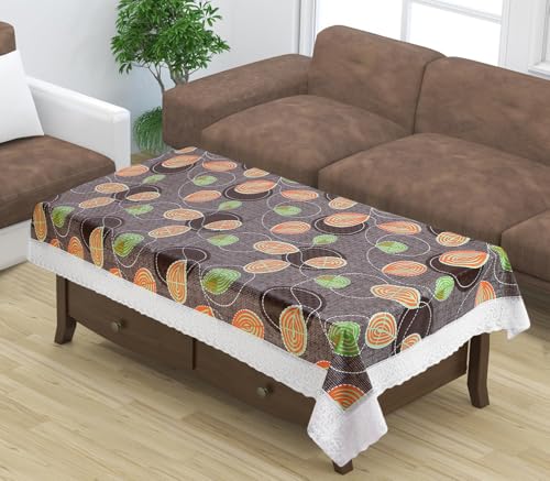 Image of Dakshya Industries PVC Waterproof Center Table Cover 40 x 60 Inch | Rectangle Coffee Table Cover | Spill Proof Oil Resistant Dustproof Heat Resistant Wipe Clean