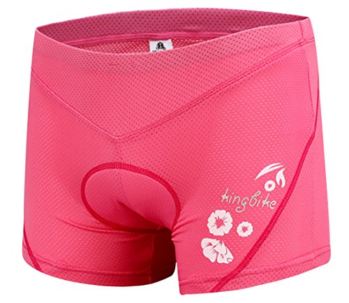 Shinmax Cycling Underwear Shorts Women’s 3D Padded Bike Shorts Quick Dry Rosered