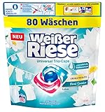Weißer Riese Universal Trio-Caps Aromatherapie Floral Sensation (80 Wäschen), Waschmittel mit Lotus, Vollwaschmittel mit intensivem Dufterlebnis