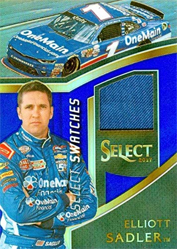 Elliott Sadler race used memorabilia swatch trading card (NASCAR, Auto Racing) 2017 Panini Prizm Select Refractor #ES LE 168/199