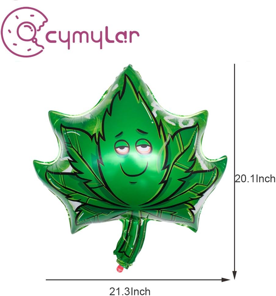 33pcs Weed theme party supplies Pot leaf weed foil balloon 420 party supplies balloons,have a dope weed party for Adults Cannabis Birthday Party image 2