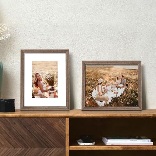 Image of upsimples 8x10 Picture Frame Solid Wooden, Nursery Decor, 1Pack Brown