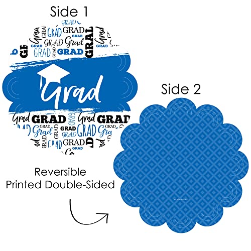 Big Dot of Happiness Blue Grad - Set de 12 platos redondos de papel miniatura 3