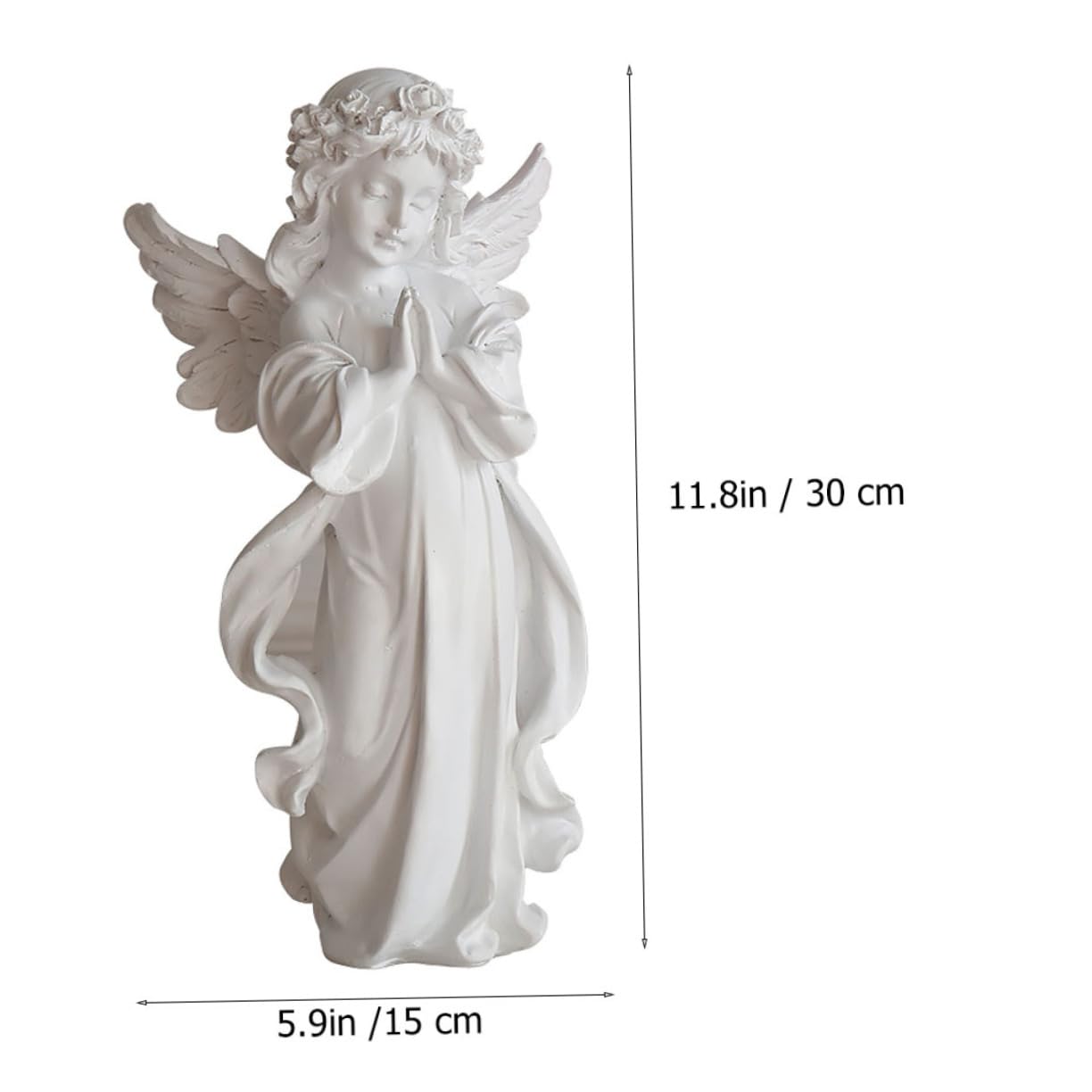 Mipcase 1pezzi Statua Angeli in Preghiera Ornamento Artistico Angelico Decorazione Scultorea per Casa e Ufficio Materiale