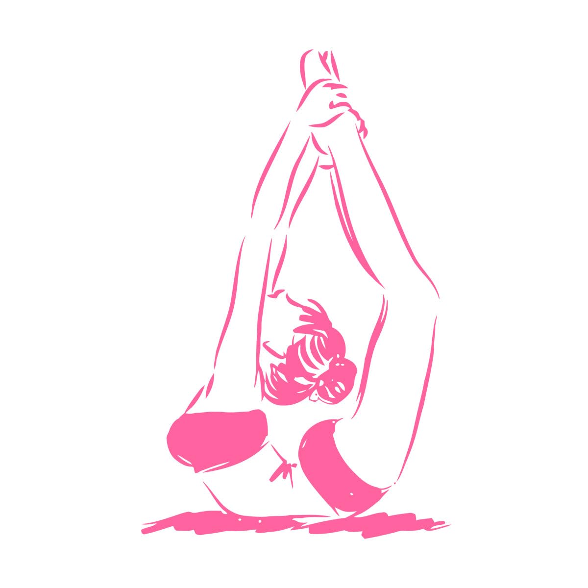 Girl Gymnastics Motion Wall Decal Stickers Gymnast Girl Exercise Wall Stickers Vinyl Decals Girls Bedroom Gym Decor Mural Extra Large - 58x86cm — image 1