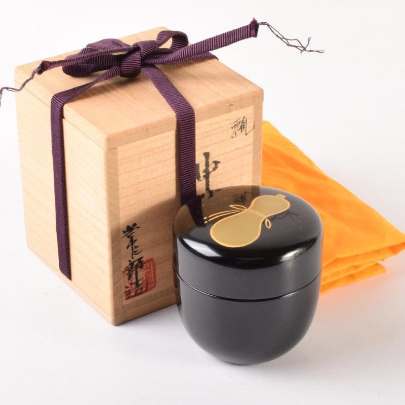 茶道具　蒔絵師　常三郎造　瓢箪蒔絵　中棗　共箱　V　7180 Amazon.co.jp: 茶道具 蒔絵師 常三郎造 瓢箪蒔絵 中棗 共箱 V