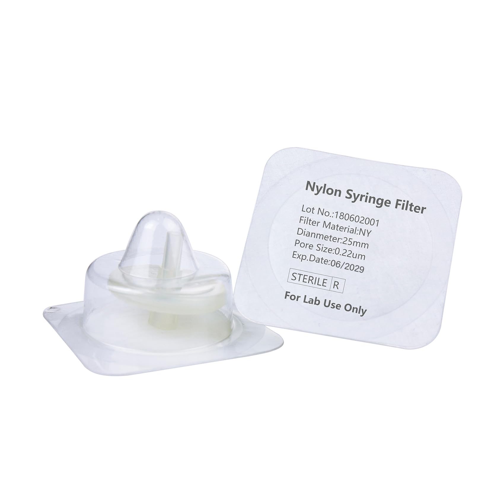 Sterile Syringe Filter Nylon Hydrophilic Filtration 0.22 um Pore Size, 25 mm Membrane Diameter Sterile Nylon Membrane Individually Packed 20/pk by Labfil-picture-15