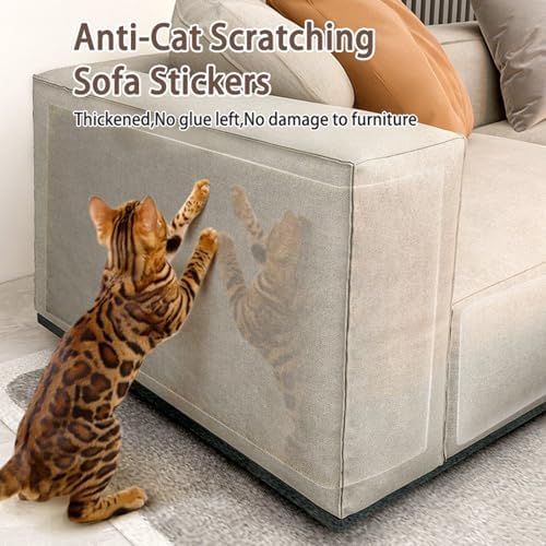 Cat Scratch Furniture Protector - 5 Pcs Couch Guards, Anti-Scratch Tape for Cats, 4 Sizes Claw Proof Sofa Corner Covers, Effective Cat Claw Shield for Furniture