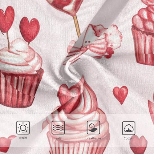 Wusikd Cupcakes Girls' Underwear Cotton Hearts Girls Briefs Soft Toddler Underwear 2T3