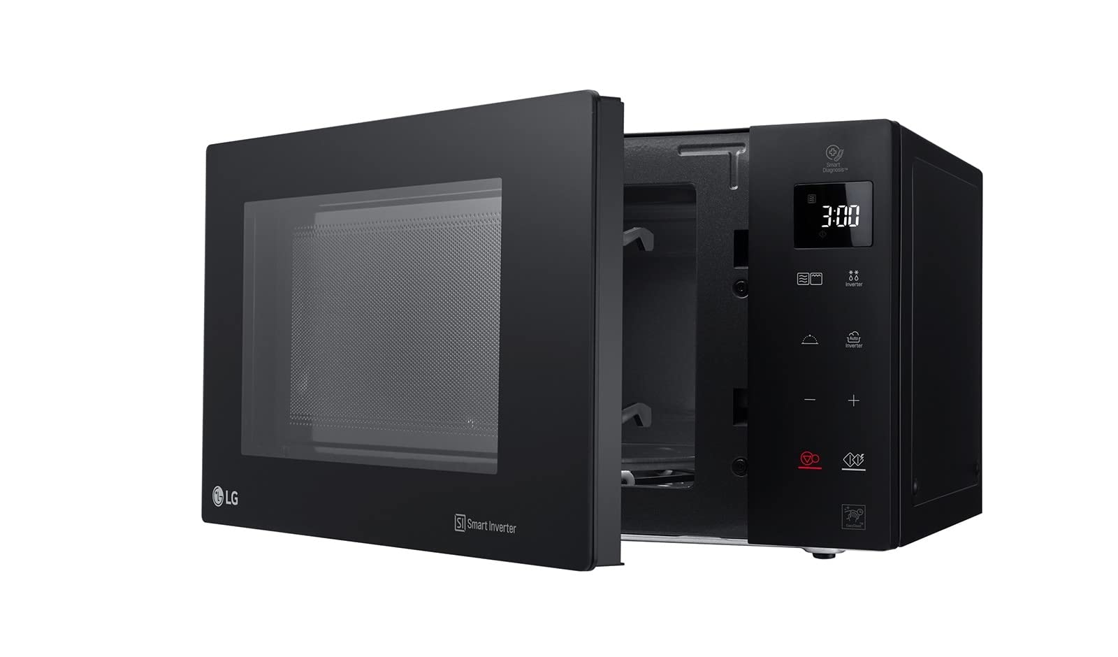 LG MH7235GPS Mikrowelle Smart Inverter mit Quarzgrill, 32 Liter, 1200 W, Automatikprogramme, 5 Leistungsstufen, inklusive Mikrowellenteller Crispy - Schwarz Rauch
