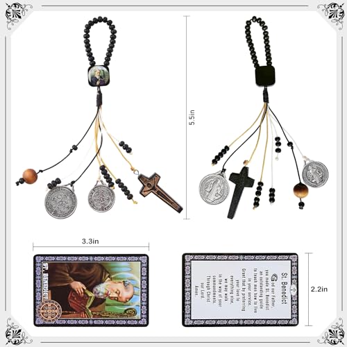 St Benedict Medals for Door with Saint Benedict Prayer Cards Home Protection,House Blessing Catholic Gift Set for New Home Door Hanger Decor,Medalla De San Benito Para La Puerta,Escapularios Catolicos
