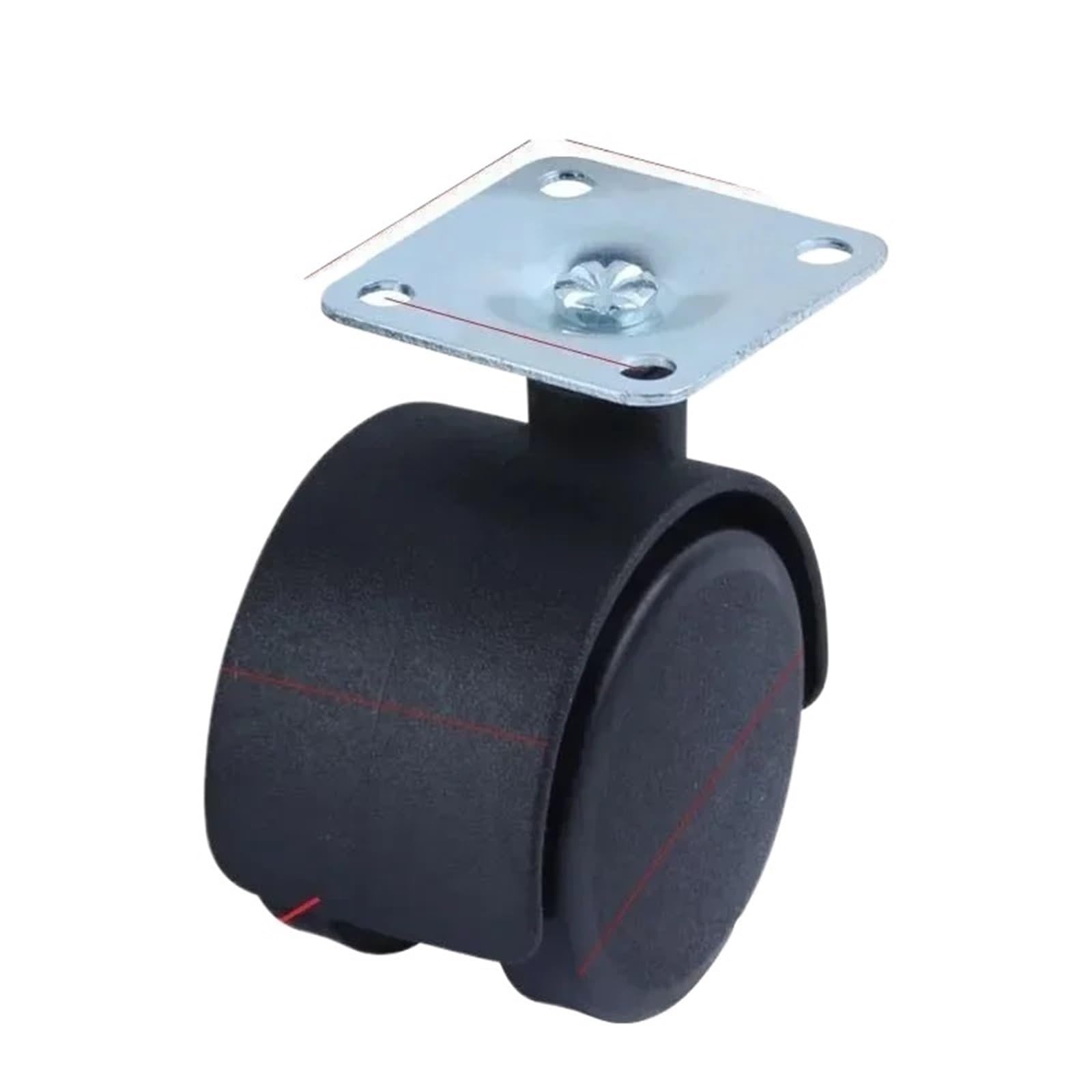 4 pz 1.5 Pollice Universale Ruota Girevole Caster Ruota A Rulli i Sedia Da Ufficio Caster Con Freno for I Bagagli Sedia Accessori, Facile da Installare(1.5in without brake)
