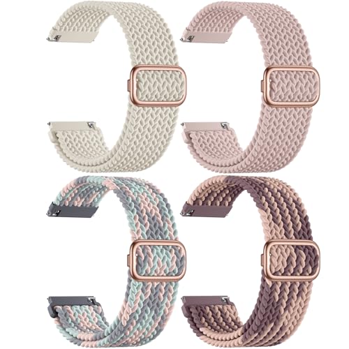 Epova Uhrenarmband 18mm Kompatibel mit Garmin Venu 3S Armband - Garmin Venu 2S Armband Venu 4 41mm Geflochtenes Nylon Armbänder für Forerunner 255S 265S Elastisch Sport Band Band für Vivoactive 4S