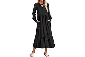 Women's 2024 Long Sleeve Midi Dresses