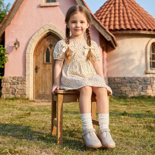 Image of GINFIVE Toddler Girls Mary Jane School Oxford Dress Flat Shoes for Wedding