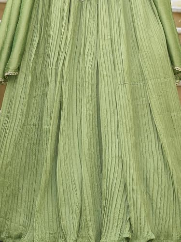 Image of PURVAJA Women's Silk Semi-Stitched Lehenga choli