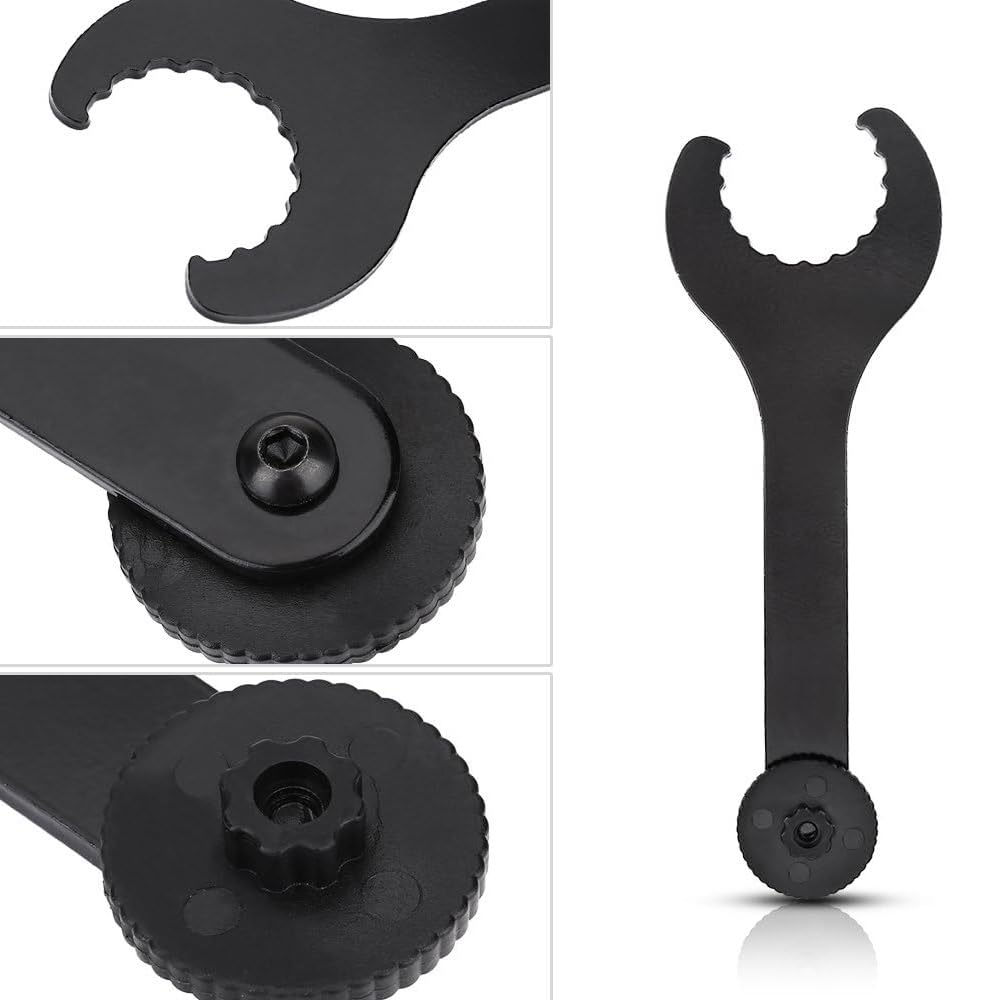 Qiilu Tretlagerschlüssel – Freilauf-Entferner Aus Stahl Mit Gummigriff, 16 Cm, Für Fahrradreparatur