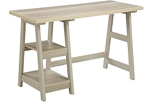 Convenience Concepts Designs2Go Sawhorse Desk 47" Weathered White