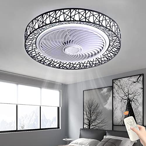 Ventilateur de plafond silencieux pour chambre à coucher avec lumière dimmable