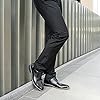 Hitmars Derby Shoes for Men Business Oxford Shoes Brogue Patent Leather Mens Dress Shoes Lace-Ups Formal Slip-On 3 Black UK 12 #5