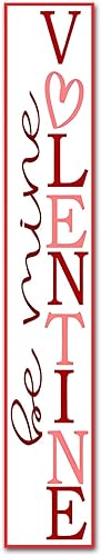 Isaric Letrero de decoración de porche para el día de San Valentín 8 x 48 pulgadas decoración del día de San Valentín letrero vertical de San