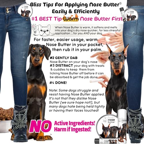 Image of The Blissful Dog Doberman Nose Butter, Versatile Dog Nose Balm for Dry Nose, Handcrafted Nose Moisturizer, Easy-to-Apply Dog Essentials, Unscented, 2 oz.