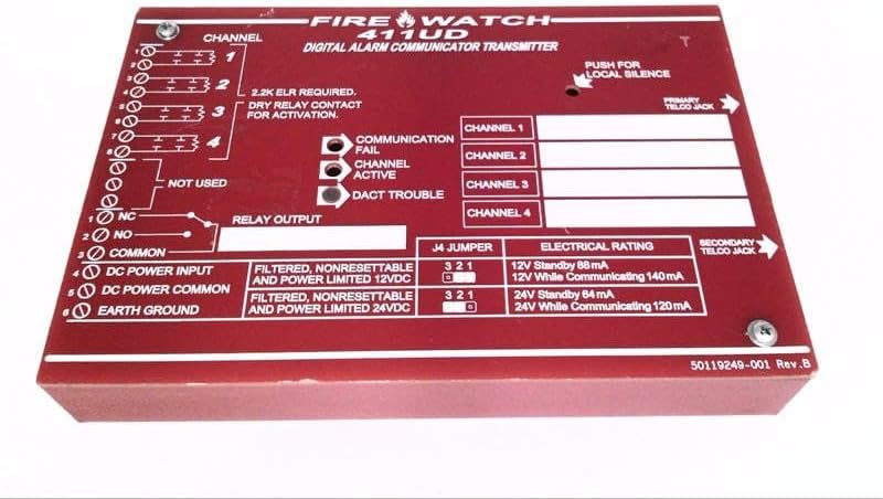 Fire-Lite Alarms Honeywell 411UD 4 Channel Dual Line Dialer