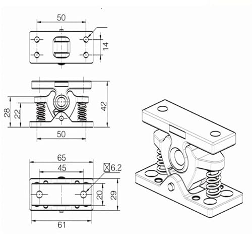 Fermaporta statico a molla per caravan e roulotte